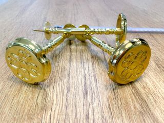 Soportes Brazos cortinas dorados