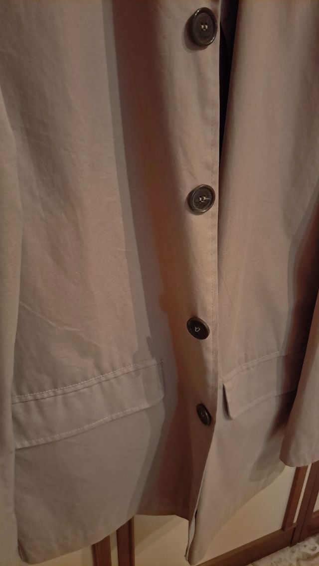 giacca lunga beige tipo spolverino M