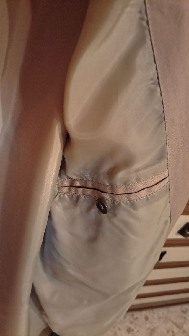 giacca lunga beige tipo spolverino M