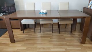 Mesa comedor rectangular extensible