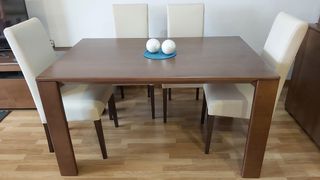 Mesa comedor rectangular extensible