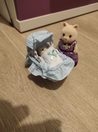 Sylvanian Families mama gato con bebe