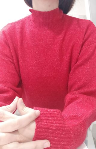 Jersey rojo cuello perkins