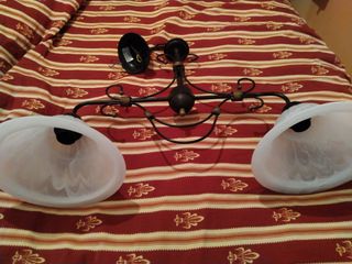 LÁMPARA DOS TULIPAS ROSCA E-27