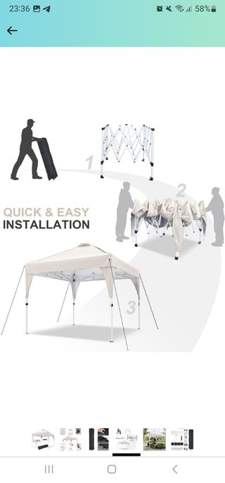 Carpa Cenador plegable 3x3m,