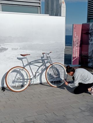 BICICLETA CRUISER CROMADA estilo RACER