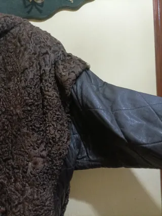 CAZADORA Astrakán y Cuero