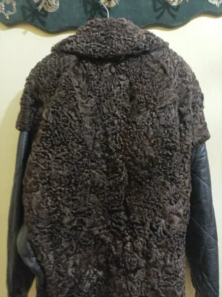 CAZADORA Astrakán y Cuero