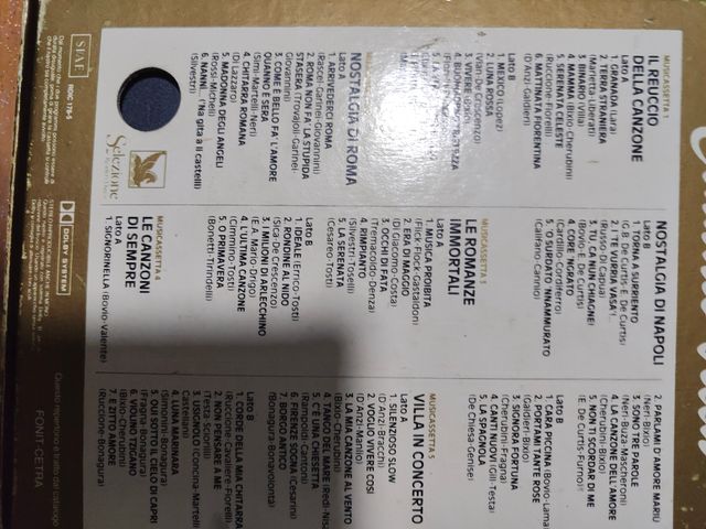 Claudio Villa collezione 5 musicassette 57 brani