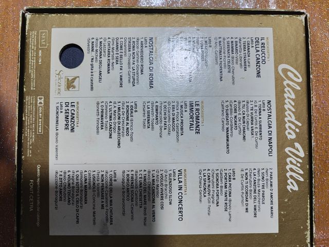 Claudio Villa collezione 5 musicassette 57 brani