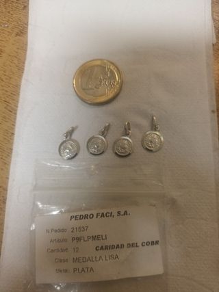 Medallas de plata Ntra. SRA. CARIDAD