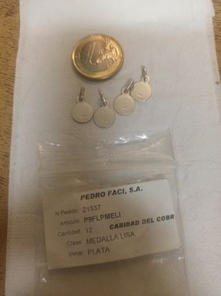 Medallas de plata Ntra. SRA. CARIDAD