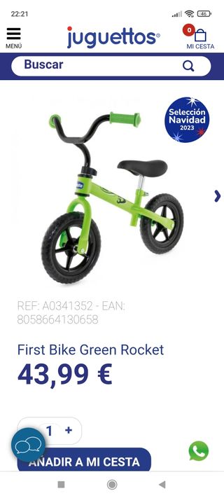 Bicicleta sin pedales niñ@