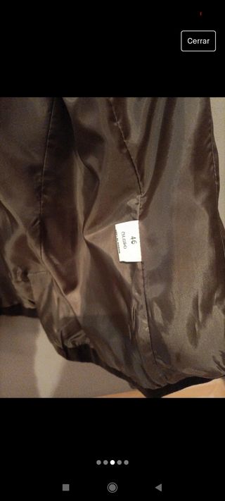 Americana ante marrón, talla 46