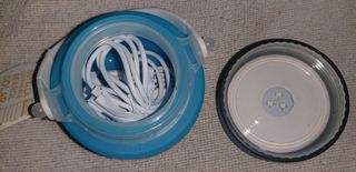 Botella extensible y farol solar