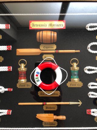 Cuadro con nudos náuticos