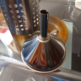 LOTE embudo y escurridor acero inoxdi