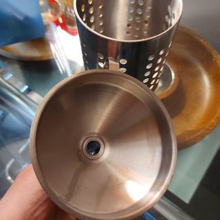 LOTE embudo y escurridor acero inoxdi