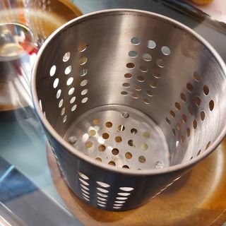 LOTE embudo y escurridor acero inoxdi