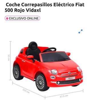 Coche Fiat 500 XL eléctrico rojo NUEVO!!!