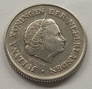 1/4 Gulden 1967 Antillas Holandesas Plata