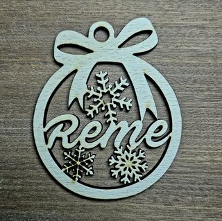 Bolas de Navidad de madera