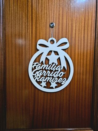 Bolas Navidad Madera Puerta