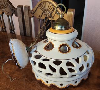 Lampara tipo porcelana Antigua