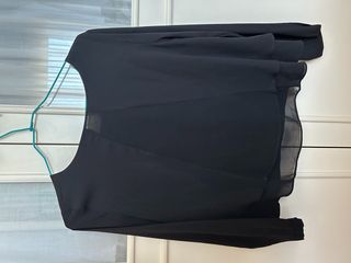 camisa negra de zara con detalles