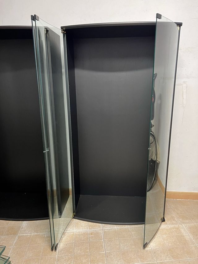 Vitrina de madera y cristal