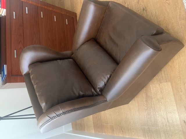 Sillon de Piel Orejero Vintage