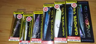 Lote 7 señuelos de pesca yokozuna