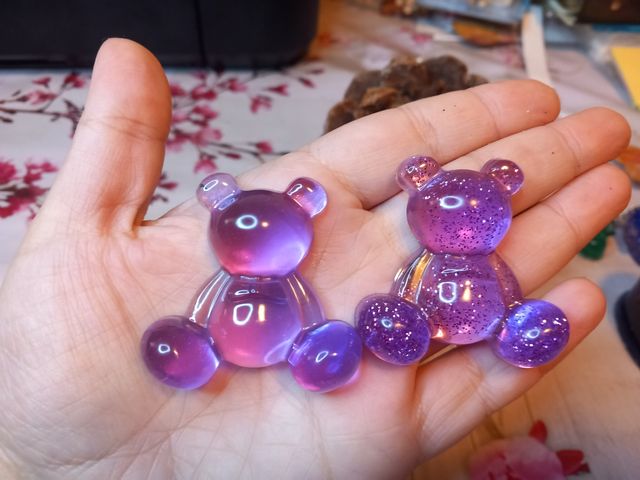 Llavero de oso resina