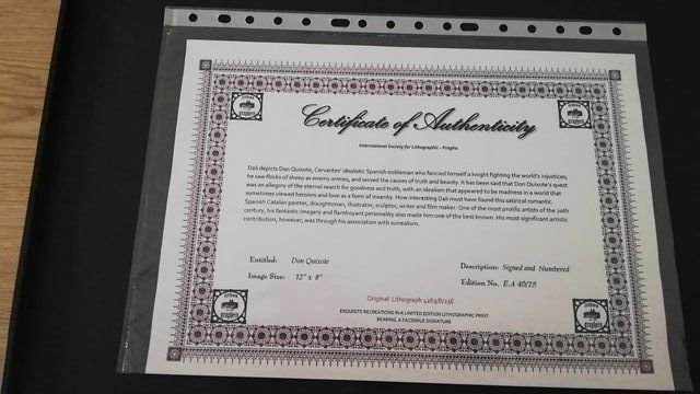 litografia facsimil de dali numerada y firmada