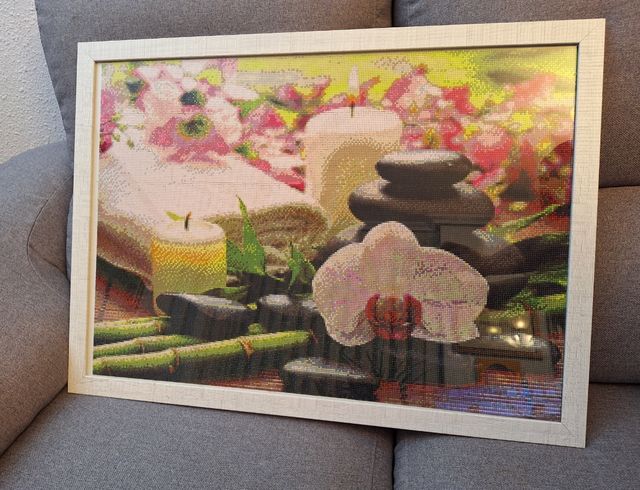 CUADRO PIEDRASZEN DIAMANTE PUNTODECRUZbajadaprecio