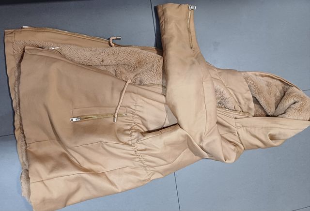 Abrigo, Trenza color camel talla L