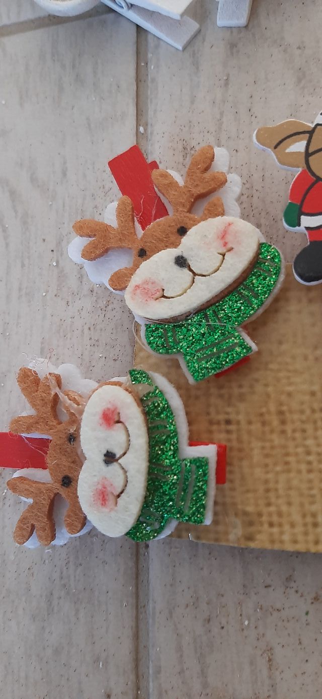 Mollette natalizie, 21 pezzi, nuove, rimanenze neg