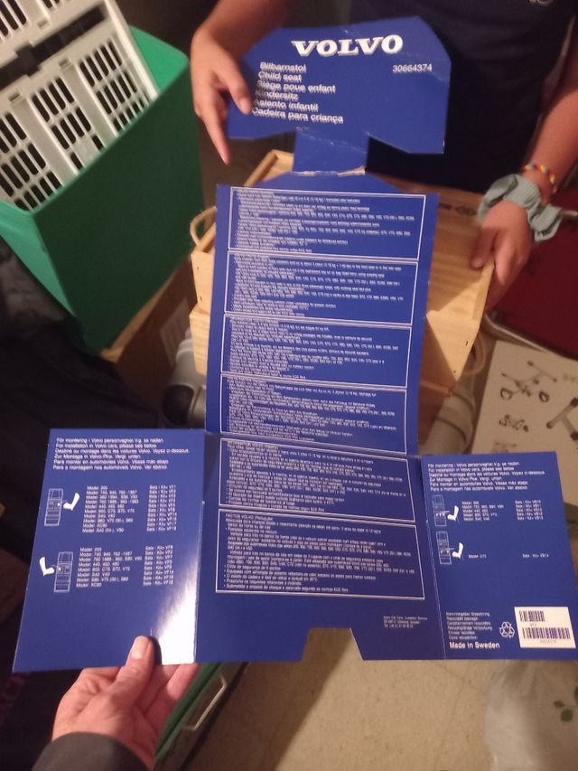 Silla seguridad volvo para bebé