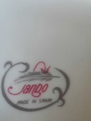 BOMBONERA antigua de cerámica Jando.