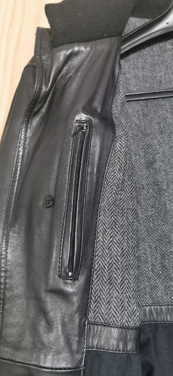 Chaqueta Piel Negra Lacoste original