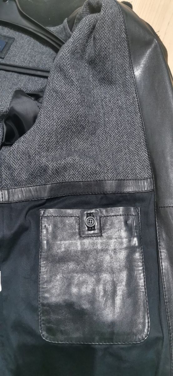 Chaqueta Piel Negra Lacoste original