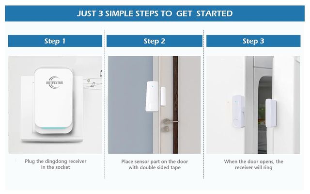 Alarma para Puerta y Ventana timbre con Sensor