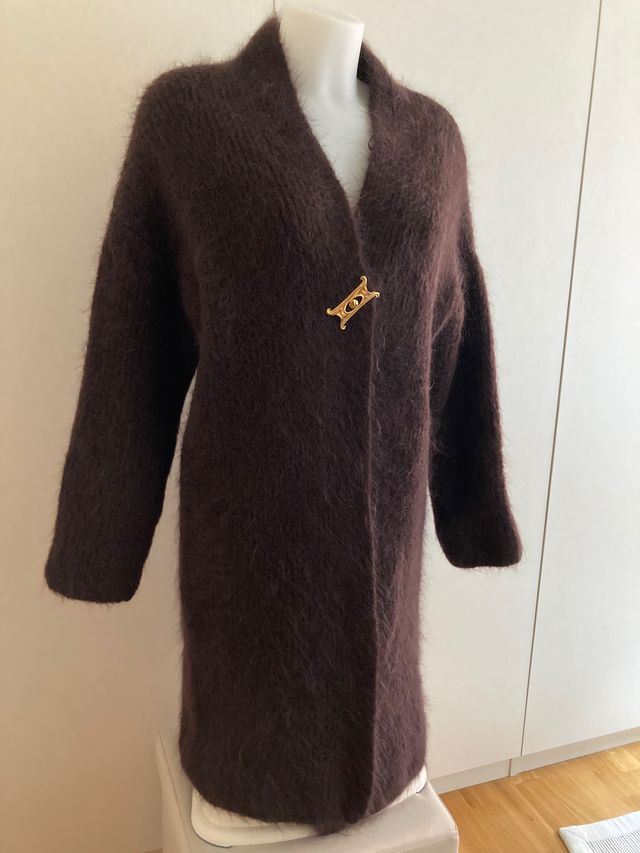 MASSIMO DUTTI Cárdigan largo tipo kimono - Marrón