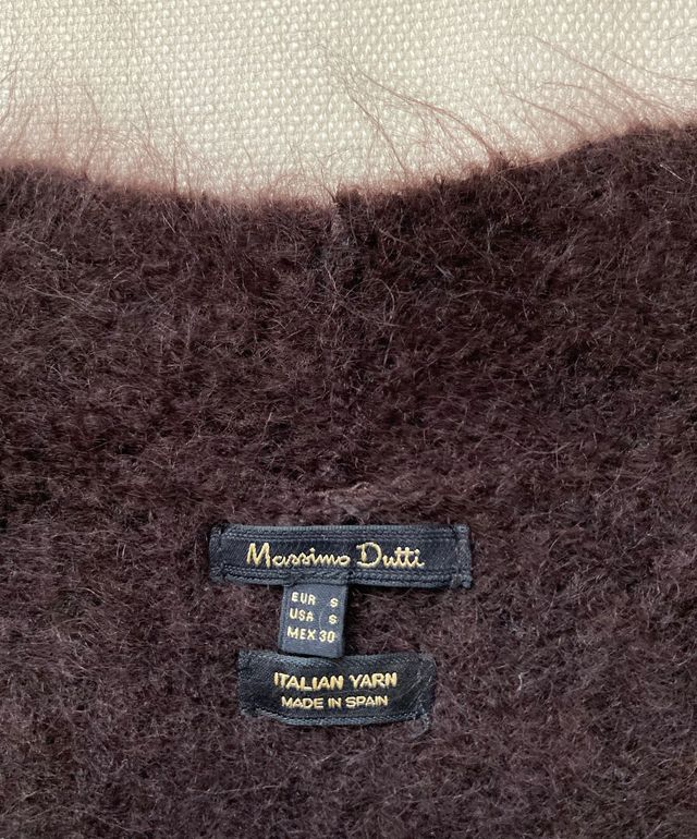 MASSIMO DUTTI Cárdigan largo tipo kimono - Marrón