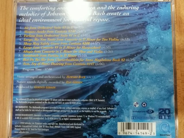 CD Bach. Forever by the sea musica relajación