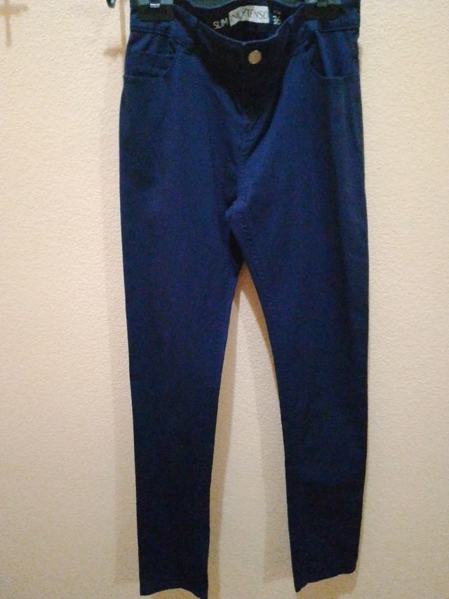 Pantalón de mujer pitillo azul marino