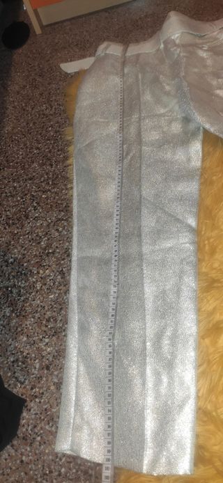 Pantalón plateado fiesta L