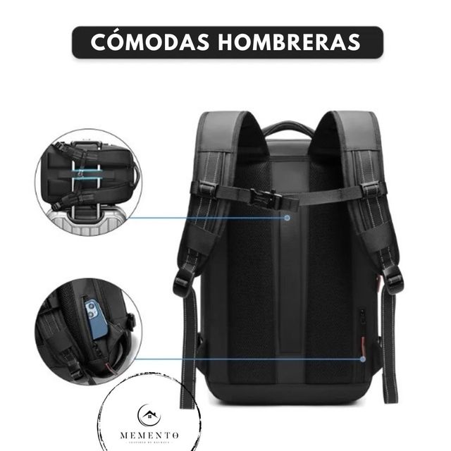 MOCHILA de VIAJE con SISTEMA de VACÍO. AMPLIABLE