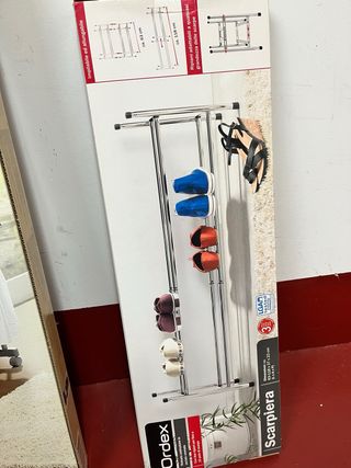 Zapatero cromado extensible