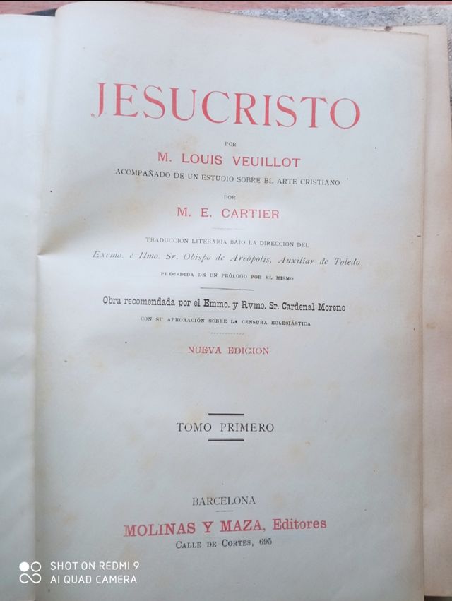 Libro antiguo "Jesucristo"